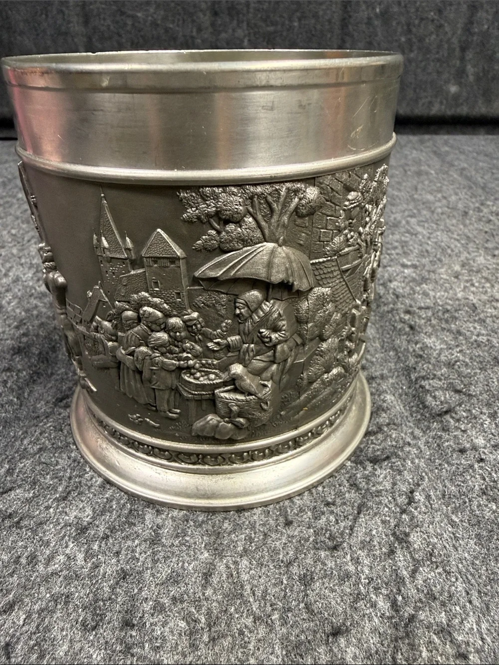 Pewter-Style Decorative Planter in Silver